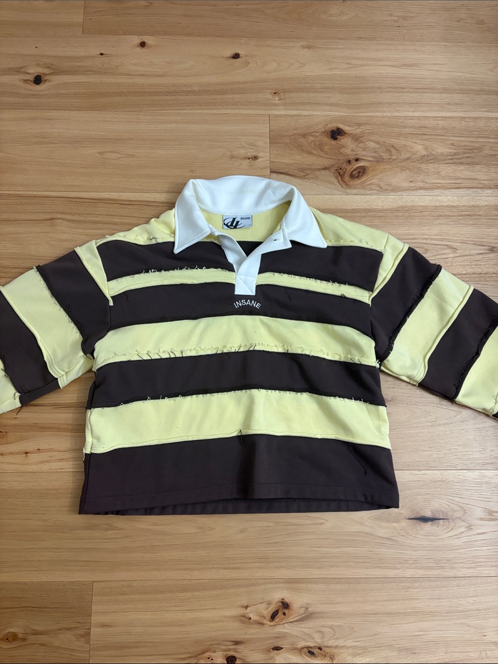Yellow & Brown Striped Rugby Top